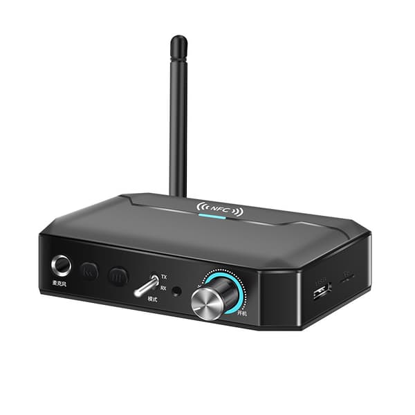 Bluetooth-mottaker 2-i-1 lydadapter Bluetooth-kompatibel 5.3 NFC-sender
