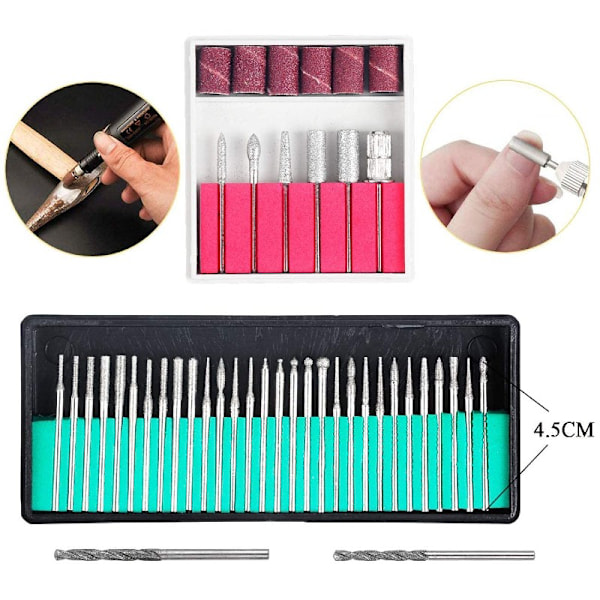 70 st Graveringsverktygssats, Multifunktionell Elektrisk Gravyrpenna DIY Nagelpoleringsverktyg Rosa
