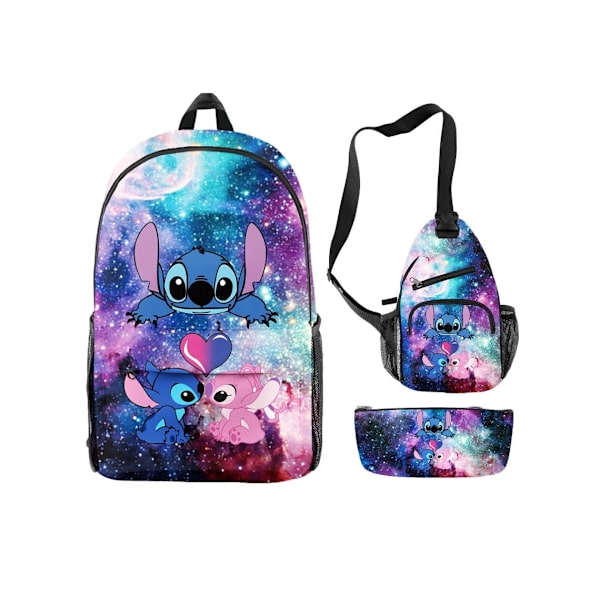 Stitch opiskelijareppu lasten koululaukku set lasten matkasarja B