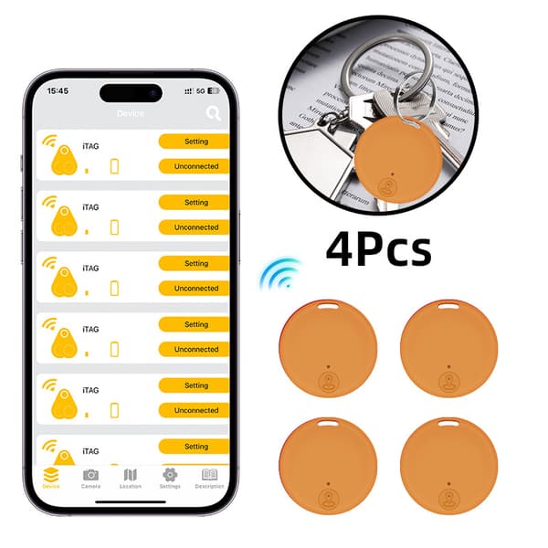 Anti-Lost Enhed Smart Alarm Positionering 5.0 Bluetooth Orange Farve