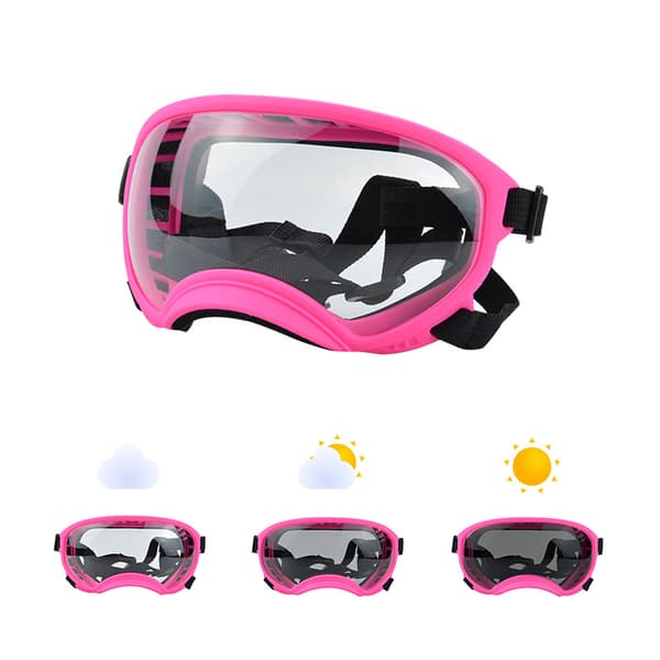 Hundebriller, UV 400-beskyttelse til store hunde (lyserød)