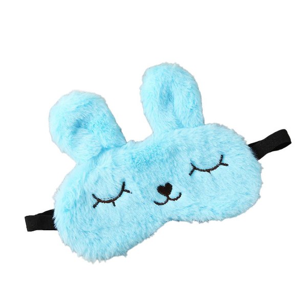 Bunny Sleeping Eye Mask Kanin Mjuk plysch Ögonskydd Cover Reseögonskugga För Barn Vuxen Blue