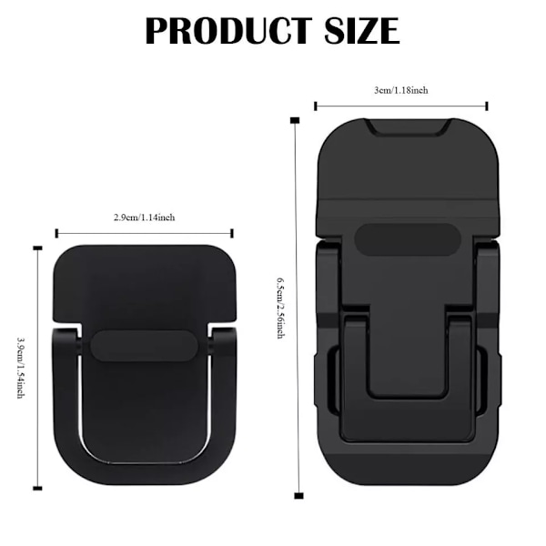 1 Par Usynlig Notebook Kølebeslag Tastaturholder (Sort)