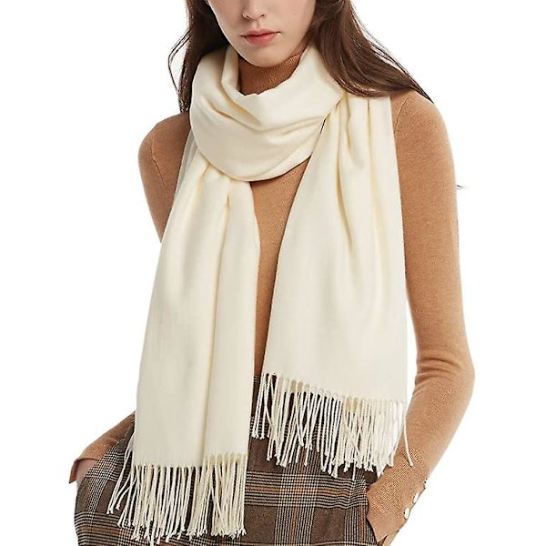 Vinterscarf för kvinnor, Cashmere Feel Pashmina Sjal Wraps Mjuk Varm filt Halsdukar beige