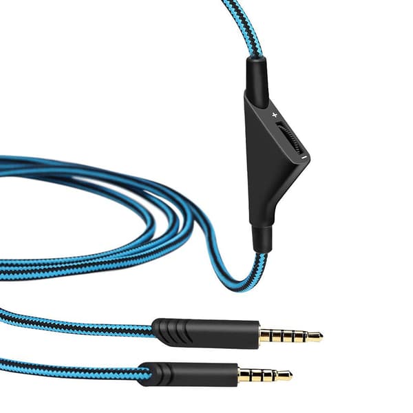 Lydkabelerstatning 2.0M for Astro A10 A40 TR Gaming Headset, volumkontroll (blå) Blue