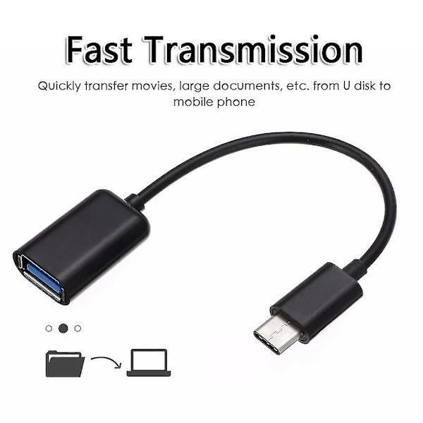 Otg Type C -kaapelisovitin USB -C-sovitinliitin Macbook Xiaomi Samsung Huawei Oneplus Otg datakaapelin muunnin White