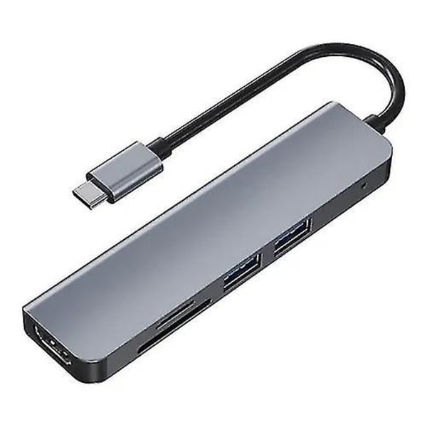 Anker USB C Hub-adapter, 5-i-1 USB C-adapter med 4k USB C till HDMI, Ethernet-port, 3 USB 3.0-portar, för Macbook Pro, Ipad Pro, Xps, Pixelbook och Mo
