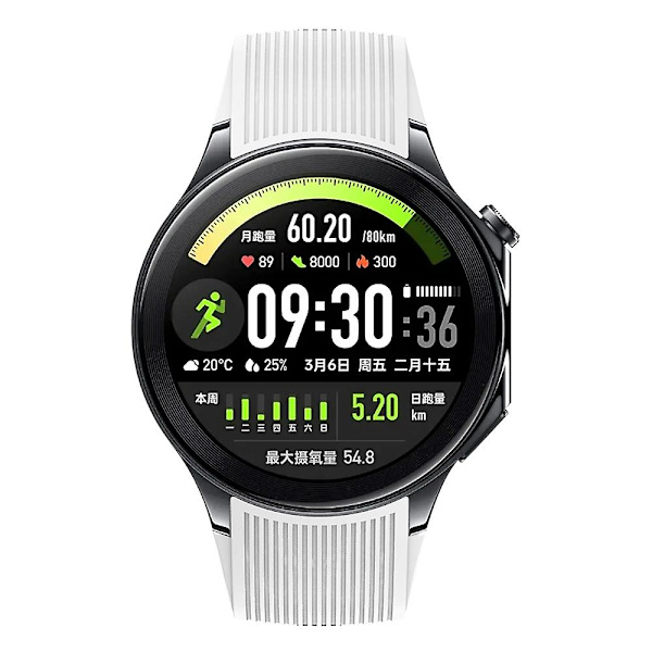 For Oppo Watch X udskiftning blød silikone rem justerbar urrem White