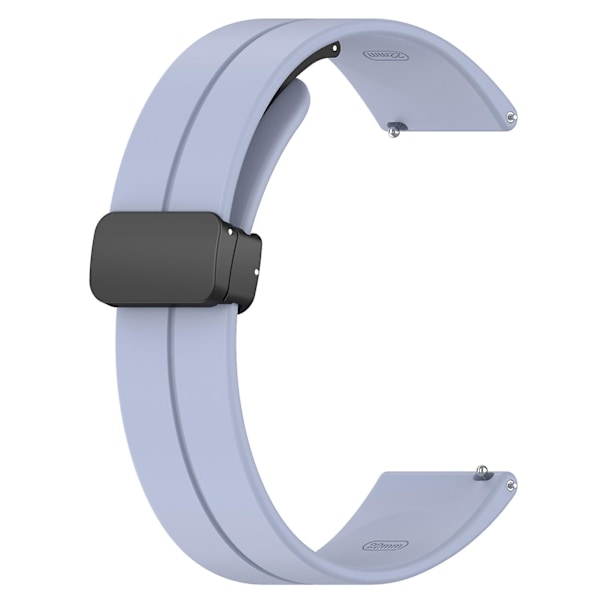 Magnetisk folde spænde 20mm silikone rem ur rem til Huami Amazfit Gtr Mini/ Gts 4/3/2 / Bip 3 Lavender Grey