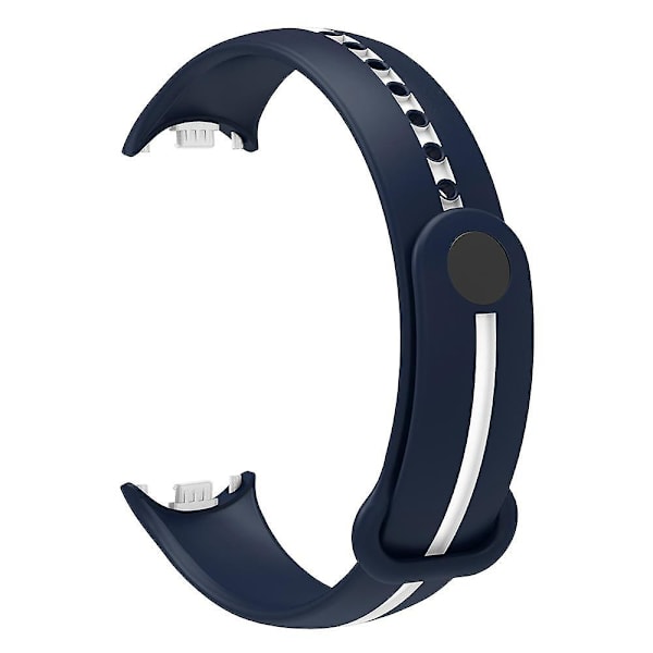 Mjukt silikonarmband för Xiaomi Smart Band 8 Tvåfärgad justerbar handledsrem med spänne/Gul A Xiaomi Smart Band 8