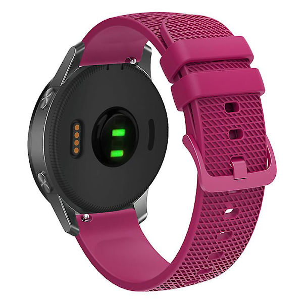 20mm Rutigt mönster Sportband Silikonklockarmband för Garmin Vivomove 3 / Garminmove 3 Fuchsia