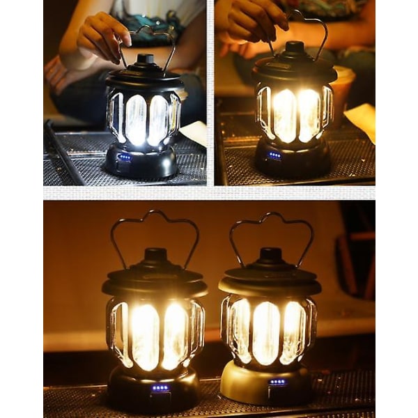 Bærbar campinglampe Oppladbar lampe Outdoor Lamp Home 5000mAh Green