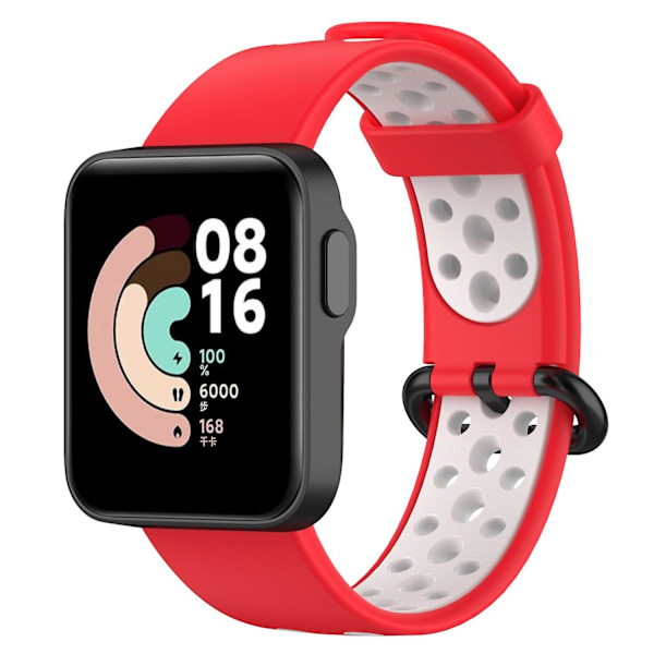 Dual-Color Hollow Silicone Watchband Rem til Xiaomi Redmi Watch 2 E Other Xiaomi Models