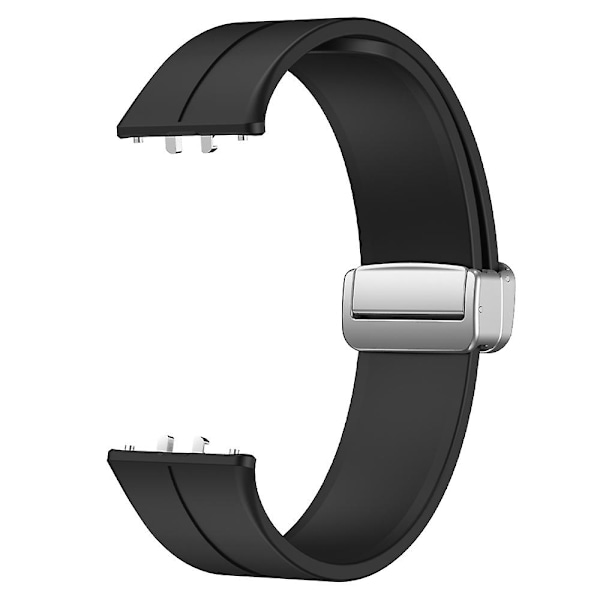 Blød silikone-rem til Samsung Galaxy Fit3 med magnetisk foldelås Black