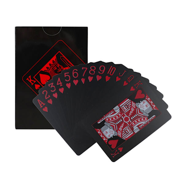 Playing Card Poker Game Deck Gold Leaf Poker Dräkt Plast Magic Vattentät Pvc Deck Of Card Magic Red