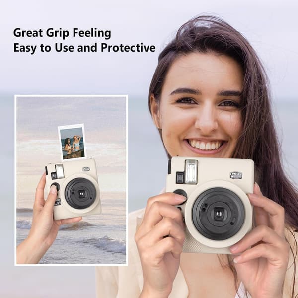 Fodral - För Instax Mini 99 Instantkamera, Silikonskydd (Benvit)