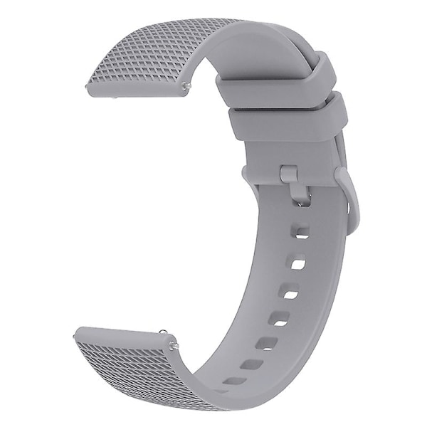 20mm Rutete Mønster Sport Band Silikon Klokke Rem For Garmin Vivomove 3 / Garminmove 3 Grey