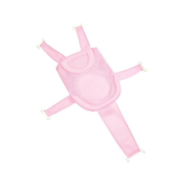 Baby Bath Support, Badekar Støtte Net Justerbart badekar Sklisikkert netting Komfortabelt badekar sete Pink