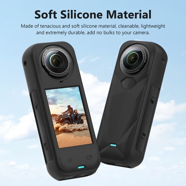 Silikonbeskyttelsesdeksel - For Insta360 X5, med linsedeksel
