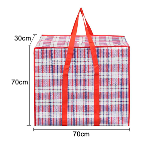 Store opbevaringstasker (sæt med 6) med holdbare lynlåse, organiseringstaske, mobiltaske, vandtæt, bæretaske, campingtøjstaske Red