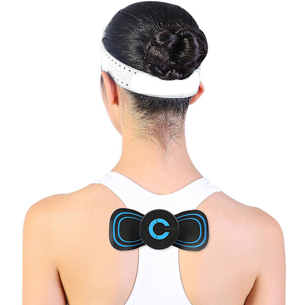 Bärbar Mini Nacke Elektrisk Massageapparat Axel Rygg Lindra Trötthet Masserande Plåster