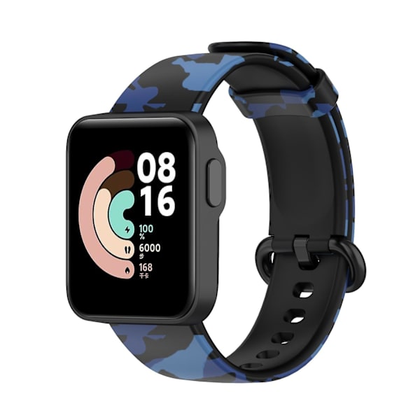 Mønstret printet urrem i silikone, justerbar smart watch rem til Xiaomi Redmi Watch/Mi Watch Lite Blue G Other Xiaomi Models