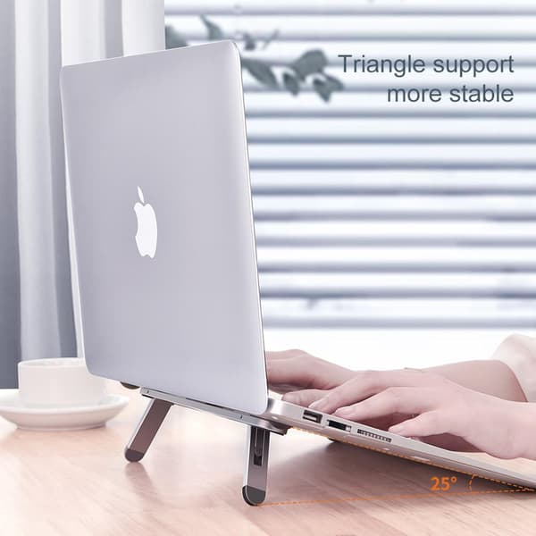 Bærbar computerstander til MacBook Air Pro Support Tablet Bærbar Notebook Stander Mini Riser Sammenklappelig Laptop Holder Kølebeslag grey
