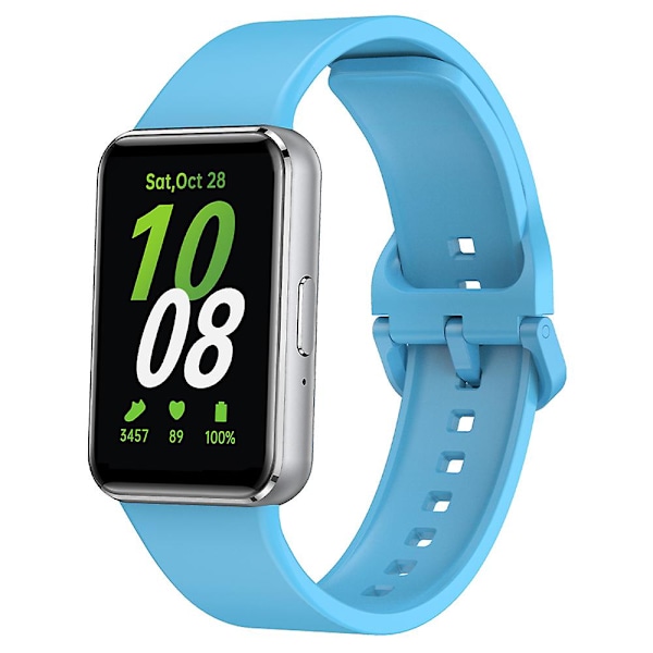 Samsung Galaxy Fit3 -älykellolle pehmeä silikoniranneke Sky Blue