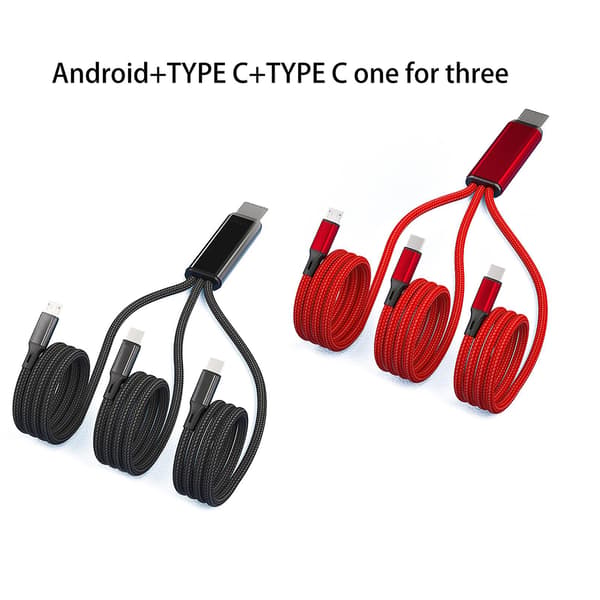 Usb C til Usb C Micro Usb-stik Hurtigopladningsledning til mobiltelefon