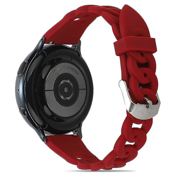 Til Garmin Venu 2 Plus/Samsung Galaxy Watch4 Watch Band 20mm Circle Design Udskiftningsrem Wine red, Wine Red F Samsung Galaxy Watch A