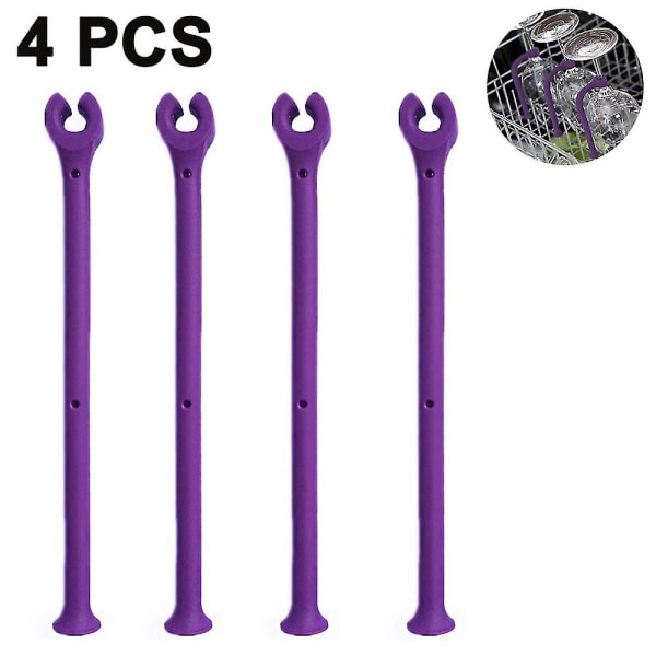 Silikondiskmaskintillbehör Silikon Stemware Saver Flexibel Stemwarehållare Diskmaskin Vinglasskydd 4pcs