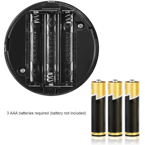 Sæt med 6 LED skabsbelysningsbatteri, skabslys med fjernbetjening, skabsbelysning til køkken stue reolskab, sort
