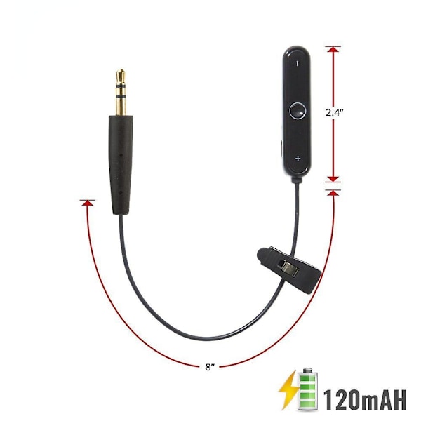 Langaton Bluetooth-sovitinkaapeli Bose On-Ear 2 / OE2 / OE2i -kuulokkeille
