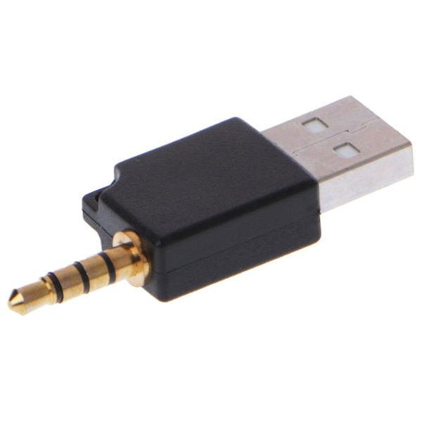 3,5 mm til USB 2.0 han-aux-adapter til Apple til iPod til Shuffle 1. og 2.