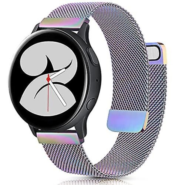 Milanese stropp for Samsung Galaxy Watch 4 Active 2 Huawei Watch Gt2 magnetisk spenne metall pustende armbånd for Amazfit Gtr Samsung watch 4 44mm Colourful