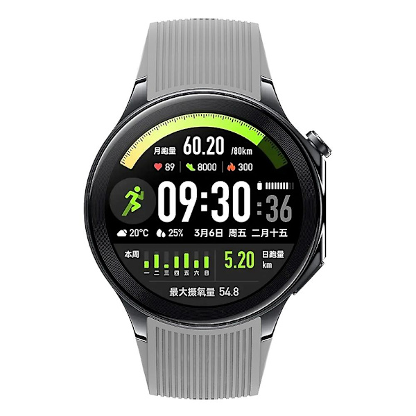 For Oppo Watch X udskiftning blød silikone rem justerbar urrem Grey
