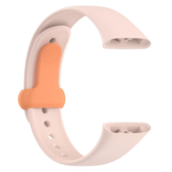 Klockarmband för Xiaomi Redmi Watch 3 Mjukt silikonarmband med knappspänne Light Pink Orange E Xiaomi Redmi Watch 3