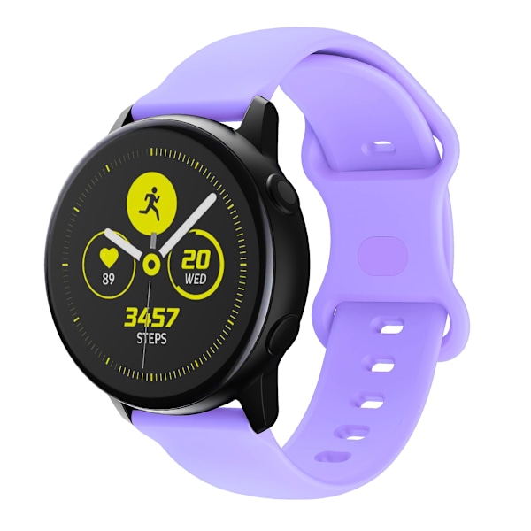 Butterfly Spænde 22mm Ur Silikonerem Til Samsung Galaxy Watch3 45mm Purple