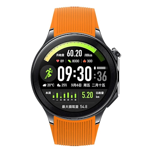 For Oppo Watch X erstatning myk silikonrem justerbar klokkebånd Orange