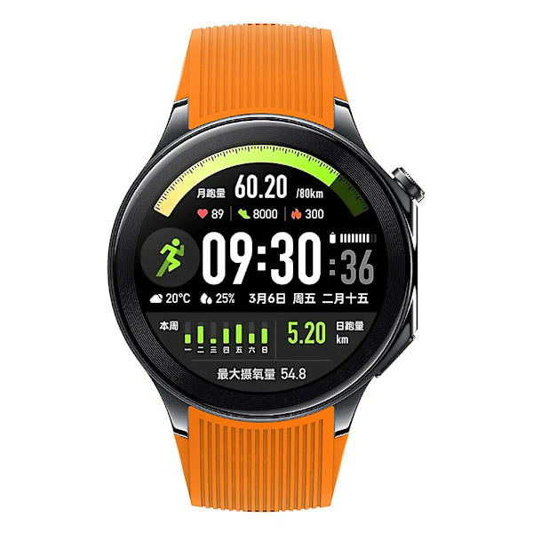 For Oppo Watch X udskiftning blød silikone rem justerbar urrem Orange
