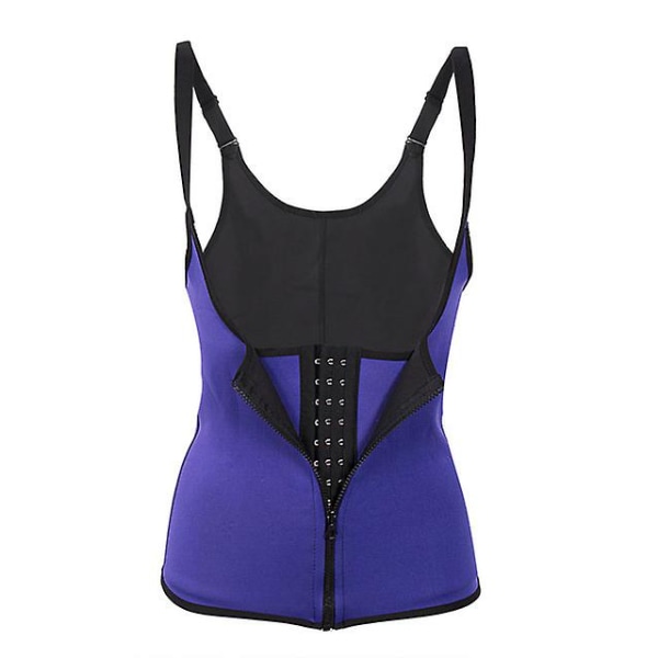 3 Clip&1 Zip 6 Stålbenad waist trainer Sportträning Kroppsformare Magkontroll 3XL Purple