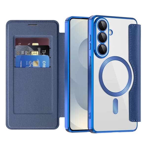 Etui til Samsung Galaxy S26, Magnetisk Etui RFID Blokerende Kortholder (Royal Blå)