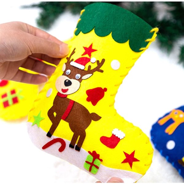 10 stk. Julefilt DIY Strømper & Ornamenter Sæt
