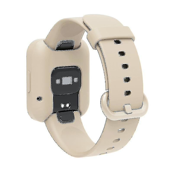 2-i-1-klockarmband+klockfodral i silikon för Xiaomimi Watch White, Ivory White I Xiaomi Redmi Watch