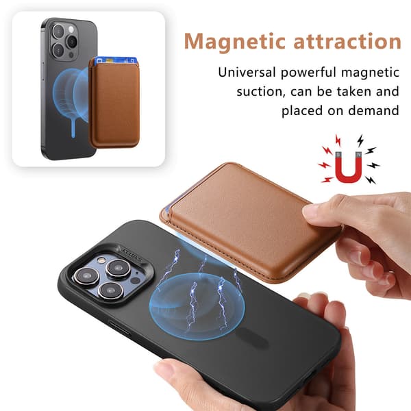 Unisex pung, Magsafe kortholder til Iphone 16 /15/14 /13/12 (sort)