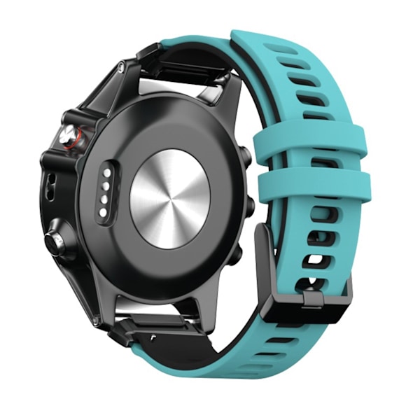 For Garmin Fenix 6X Silikonarmbånd Mint Green Black