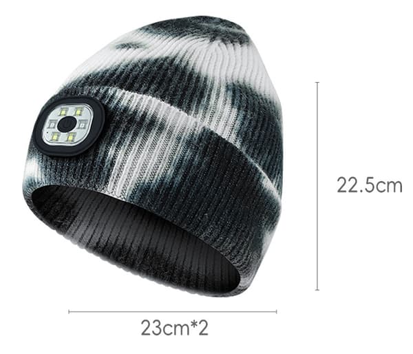 Led Bluetooth -pipo, 4 Led langaton musiikki-otsalamppupipo (musta)