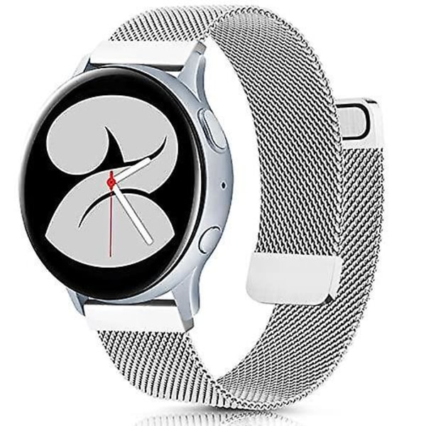Milanese rem til Samsung Galaxy Watch 4 Active 2 Huawei Watch Gt2 Magnetisk spænde Metal åndbart armbånd til Amazfit Gtr Huawei watch 46mm Black