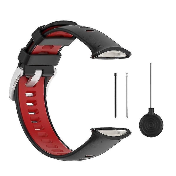 Silica Armbånd Belte For Polar Vantage V2 Sport Watch Myk Strap Loop Armbånd Tw Black red