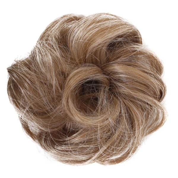 Let at bære Stilfulde hår Scrunchies Naturligt rodet krøllet bolle hår Extension-niubi 14